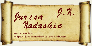 Juriša Nadaškić vizit kartica